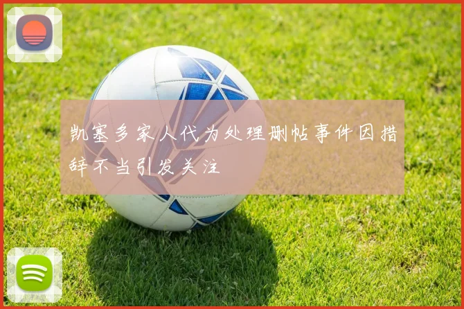 凯塞多家人代为处理删帖事件因措辞不当引发关注